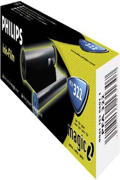 Philips PFA322 - 150 pages - Black - Magic 2  - PPF 411  - PPF 441  - PPF 456  - PPF470 - PPF 471 - PPF 476  - PPF 480  - PPF 484  - PPF 486 - Fax ribbon - Box - Thermal Transfer - PFA322