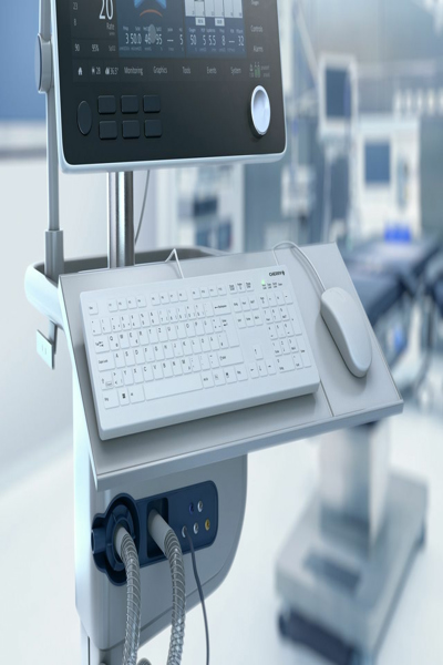 Cherry Flat Profile Hygiene Desktop Keyboard Sealed USB Whit - Keyboard - 105 keys - AK-C8112-U1-W/FR