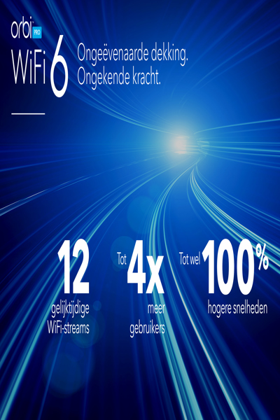 NETGEAR ORBI PRO WIFI 6 TRI-BAND MESH SYSTEM SXK80 - SXK80-100EUS