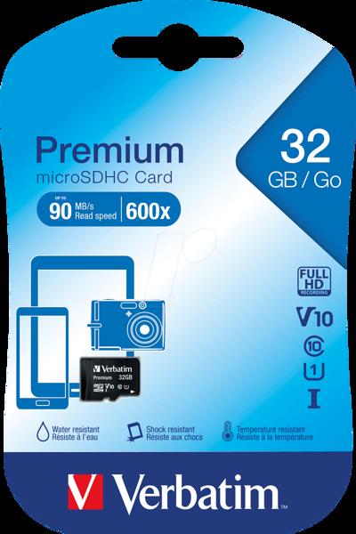 Verbatim Flash-minneskort - 32 GB - 44013