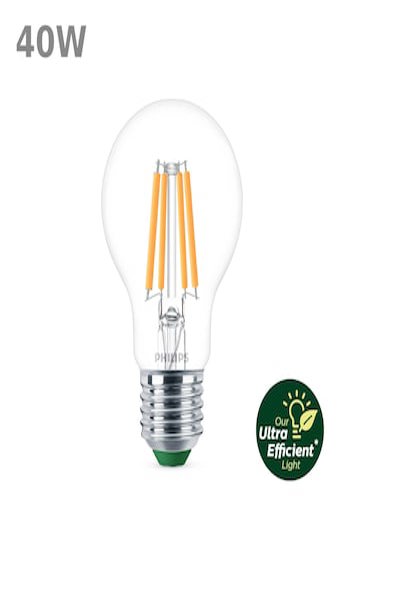 Philips LED Classic Lamp 40W E27 EEK-A Warm Clear 3 Pack