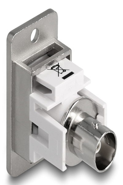 Delock Panel Mount BNC Buchse zu silber weiss - 90880