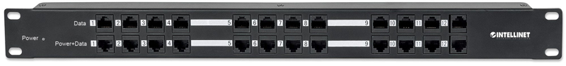 12 Port PoE Patch Panel, 24 Port Patch Panel - 720342