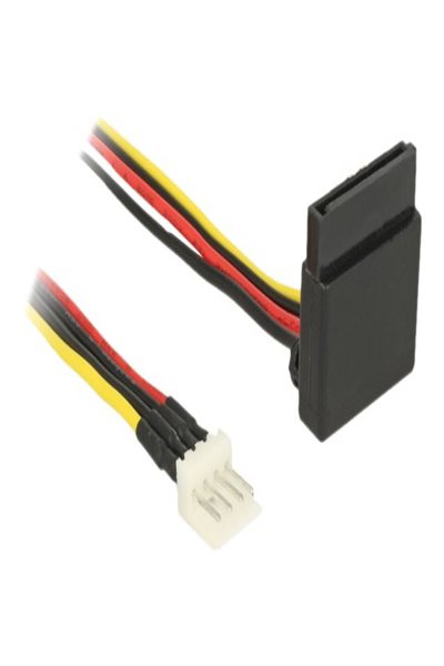 Delock Strömadapter - 4-polig mini-strömkontakt (M) till SATA-ström (R) uppåtvinklad - 85511