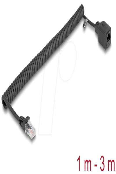 Câble Delock 90672, 3 m, Cat5e, U/UTP (UTP), RJ-45, noir