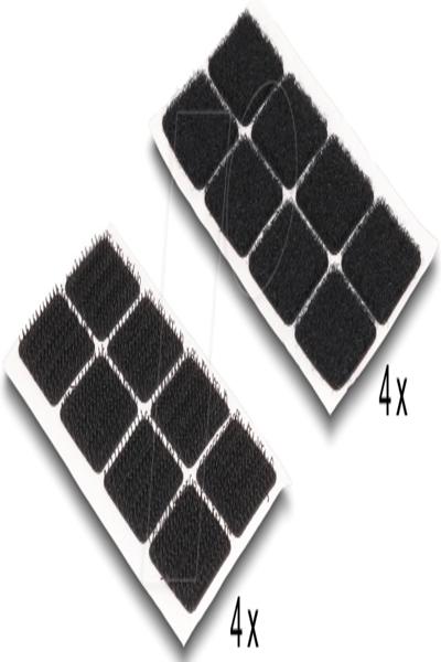 Delock Hook-and-loop dots - square - self-adhesive - 64 pieces black - Black - 20 mm - 64 pc(s) - Polybag - 19096