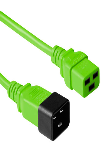 ACT Powercord C19 - C20 green 0.6 m - 0.6 m - C19 coupler - C20 coupler - 230 V