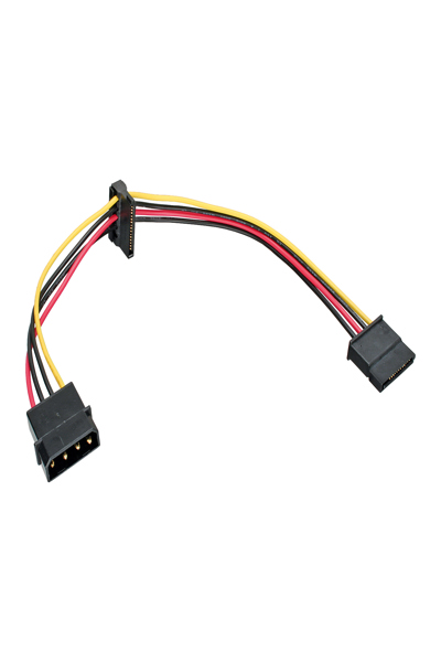 Câble d'alimentation interne en ligne 1x Molex 4 broches / 2x alimentation SATA 0,30 m