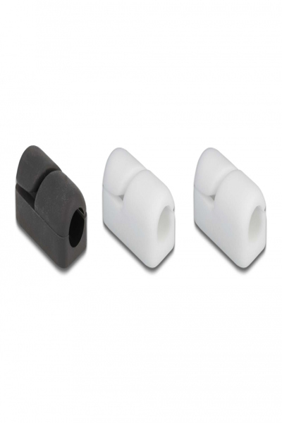 Delock Cable holder kit - desk mountable, surface mountable, wall mountable - 18404