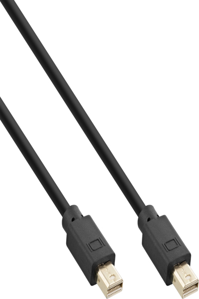 Câble Mini DisplayPort 1.4 InLine M/M - noir/or - 1 m