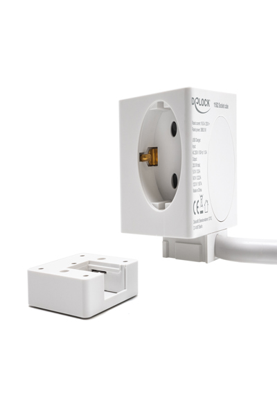 Delock Grenuttag - med barnsäkert lås, PD 3.0-laddare 20W - 11502