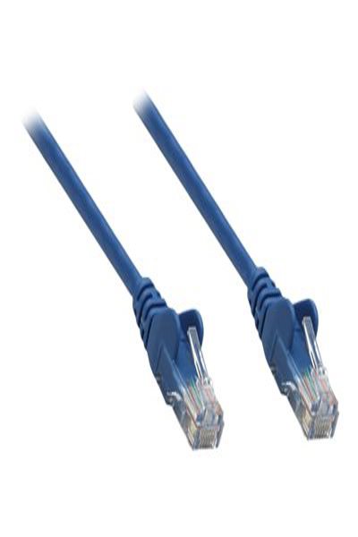 Intellinet nätverkspatchkabel, Cat5e, 0,5m, blå, CCA, U/UTP - 318129