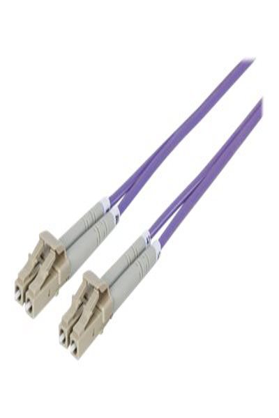 Intellinet Fiber Optic Patch Cable OM4 LC/LC 1m Violet - 750875