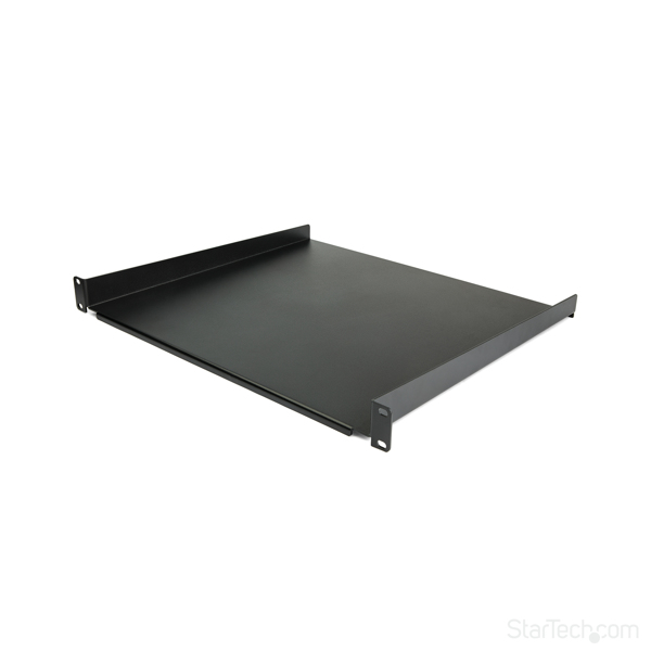 StarTech CABSHELF116 Server Cabinet Shelf (1U, 40.60cm (16") Deep, 1U Server Rack Shelf for 48.30cm (19") Network Equipment) - Rack - Shelf - Black - 1U - 40.6 cm (16") - CABSHELF116