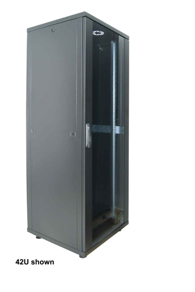 Intellinet 19" Network Cabinet - Free Standing (Basic) - 32U - 600x800mm (width x depth) - Black - Flatpack - Max 600kg - Single-Point Door Lock - One Lock Per Side Panel - Usable Depth 123 to 573mm - Rack - IP20 rated - Steel - Freestanding rack - 32U - 600 kg - Ke - 715386