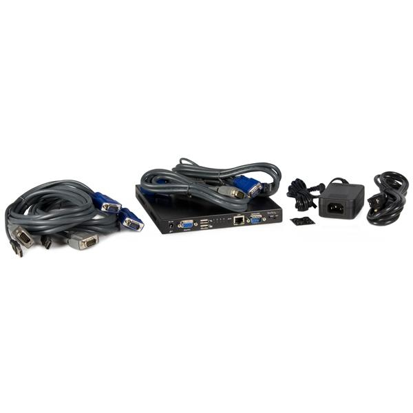 StarTech 4 Port USB VGA IP KVM Switch with Virtual Media - 1920 x 1440 pixels - Ethernet LAN - Black - SV441DUSBI