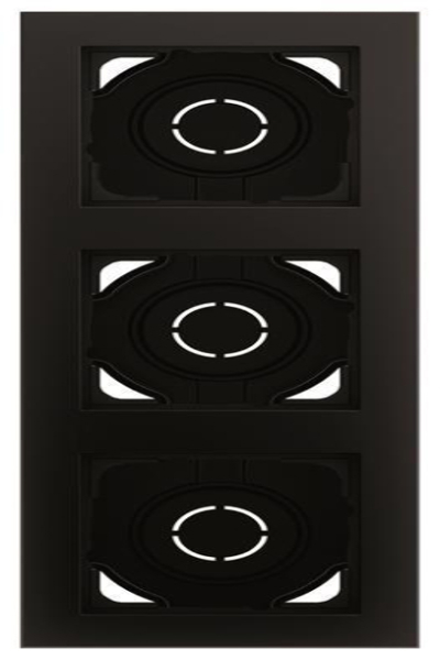 Boîtier apparent GIRA, cadre en 3 parties, noir m 106309