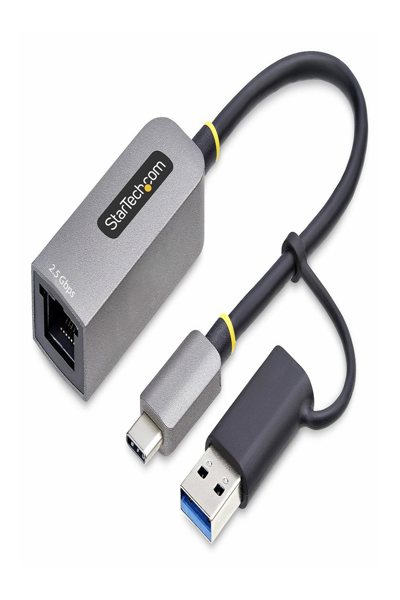 StarTech.com 2,5 GbE USB-C till Ethernet-adapter med USB-A Konverterare - U2GA-USB-C-ETHERNET