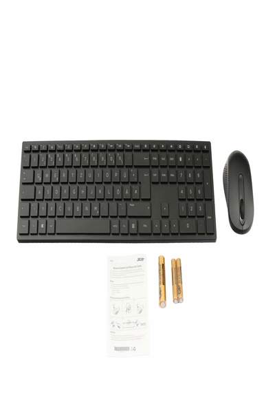 Acer DK.RF41P.0C9 Keyboard incl. Topcase DE German black/black Wireless incl - Mouse - Black