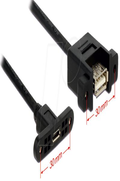 Delock Panel mount - USB cable - 85110