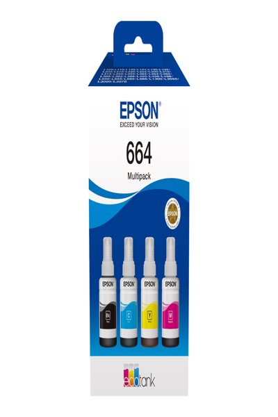 Epson EcoTank 664 4-pack black, magenta, cyan, yellow - C13T66464A
