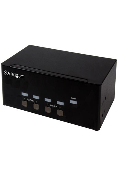 StarTech.com 4-port KVM Switch with Dual VGA - USB 2.0 - 1920 x 1200 pixels - Black - SV431DVGAU2A