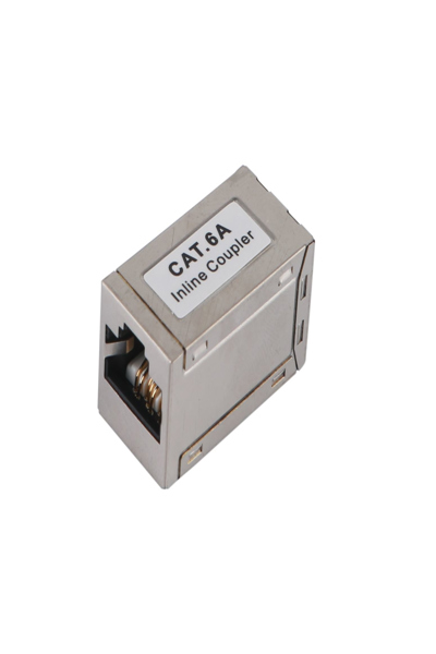 Coupleur modulaire blindé en ligne Equip Cat.6A argent