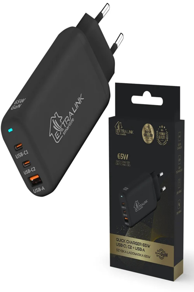 Extralink CHARESL02 20 V 3,25 A USB noir
