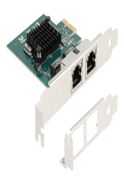 Delock PCI Express x1-kort till 2 x RJ45 Gigabit LAN BCM, PCIe, RJ-45, Hona, PCIe 2.0, Grå, PC - 88206
