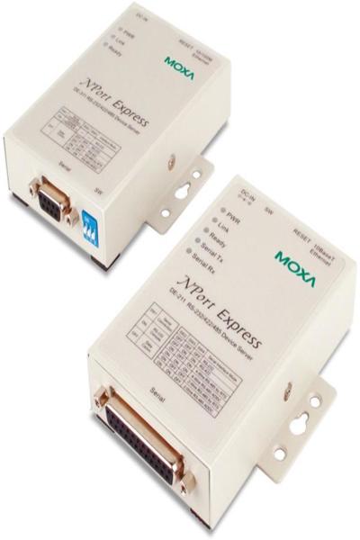Moxa NPort Express DE-211 - Network transmitter & receiver - 347822 h - 10/100Base-T(X) - White - 12-24 V - 0.180 A