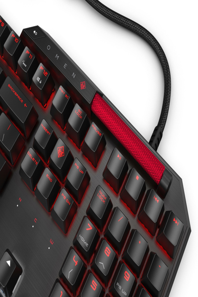 HP OMEN by Sequencer Keyboard: Full-size, Wired, Mechanical, Black - 2VN99AA