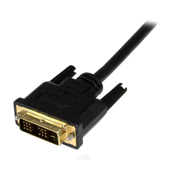 StarTech 2m Micro HDMI to DVI-D Cable - M/M - 2 m - Micro-HDMI - DVI-D - Gold - Black - Polyvinyl chloride (PVC) - HDDDVIMM2M