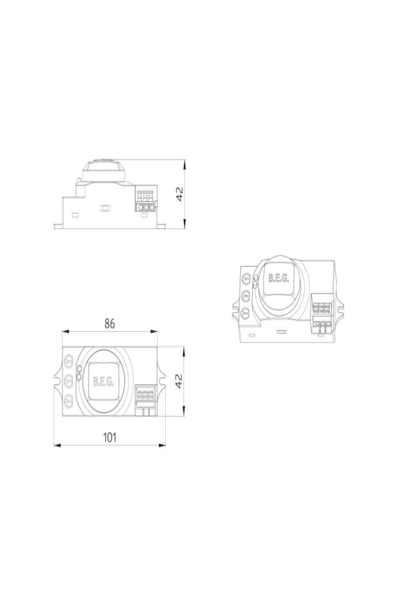 B.E.G. Brück Motion detector Luxomat Radar HF-MD1 - 94401