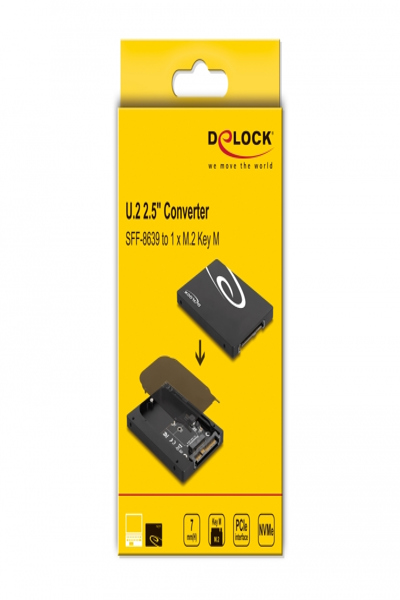 Delock Interface adapter - 7 mm height, converter, SFF-8639 to M.2 Key M - 63379