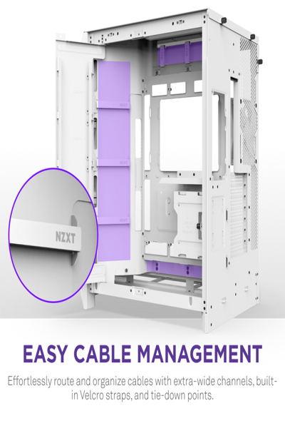 NZXT H9 Flow midi-torn-PC vit - CM-H92FW-01