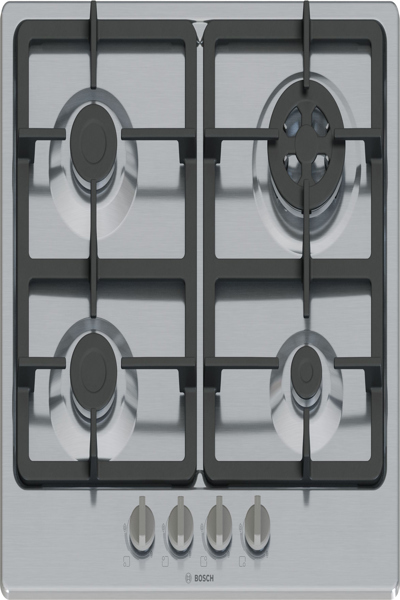 Bosch Serie 4 PGH6B5K90 hob Stainless steel Built-in 58 cm Gas 4 zone s