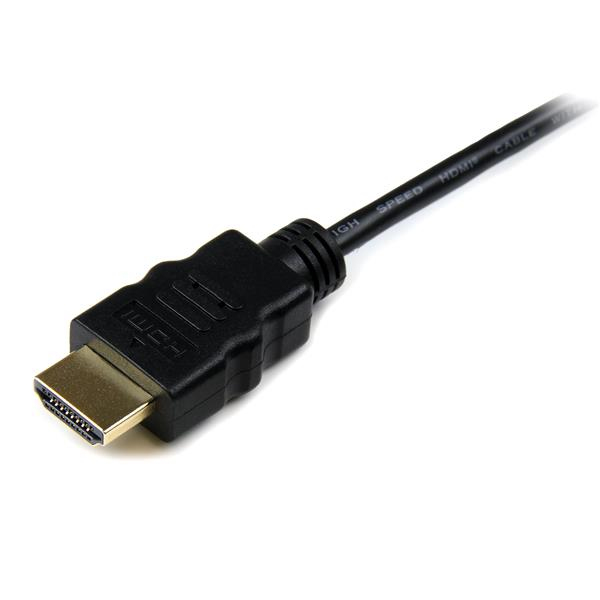 StarTech 2m High Speed HDMI Cable with Ethernet - HDMI to HDMI Micro - M/M - 2 m - HDMI Type A (Standard) - HDMI Type D (Micro) - 3D - Black - HDADMM2M