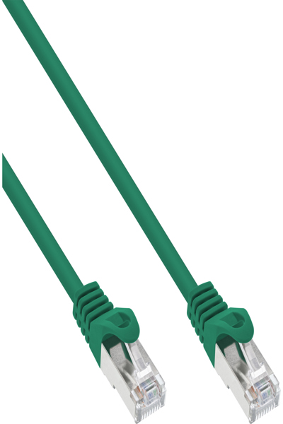 Câble de raccordement en ligne SF/UTP Cat.5e vert 0,5 m