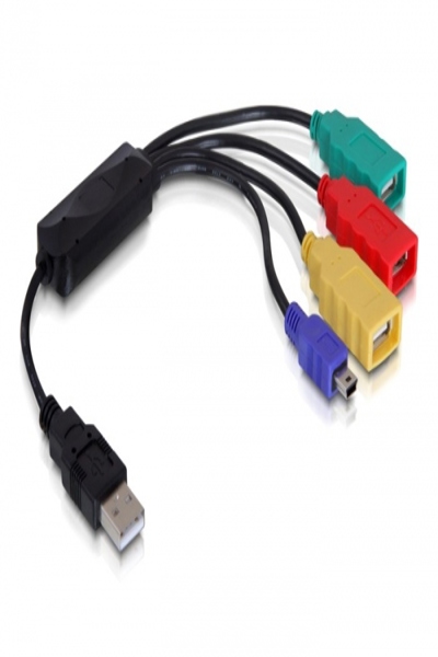 Delock USB 2.0 external 4-port cable HUB - 61724