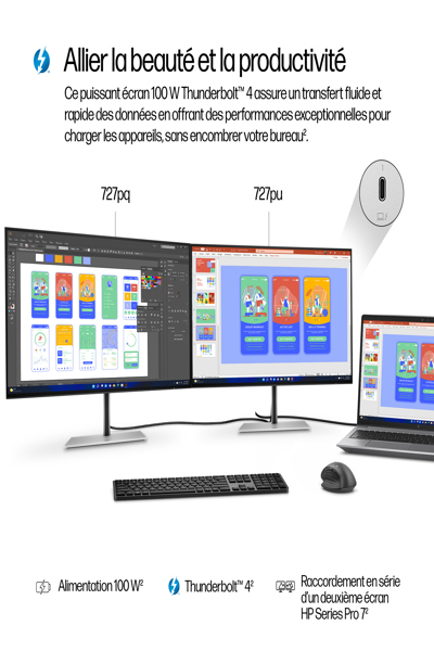 HP 727pu S7 Pro IPS QHD EU: Flat Screen, 68.6 cm - 8J9E6A5#ABB