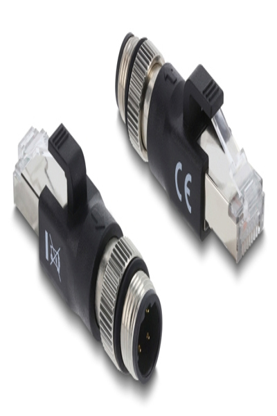 Delock Network Adapter M12-D Male to RJ-45 Male - 90831