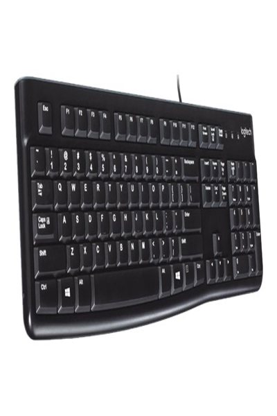 Logitech K120 Corded Keyboard - Full-size (100%) - Wired - USB - Membrane - QWERTY - Black - 920-002492