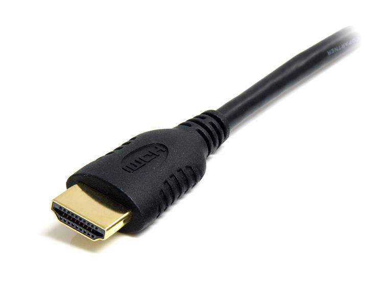 StarTech 1 m High Speed HDMI® Cable with Ethernet - HDMI to HDMI Mini- M/M - 1 m - HDMI Type A (Standard) - HDMI Type C (Mini) - Black - HDACMM1M
