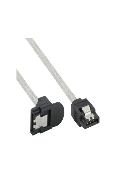 Câble rond InLine SATA 6 Gb/s avec loquets coudé 0,5 m