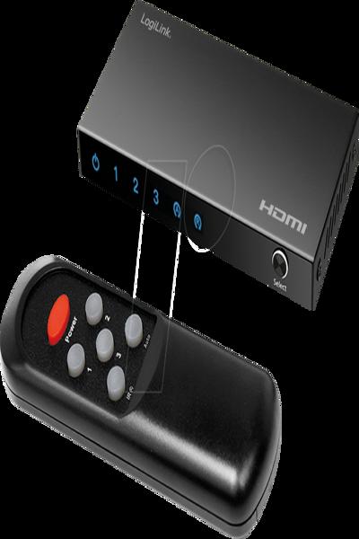 LogiLink HD0062 - HDMI-Switch 3x1-Port 4K/60 Hz HDR