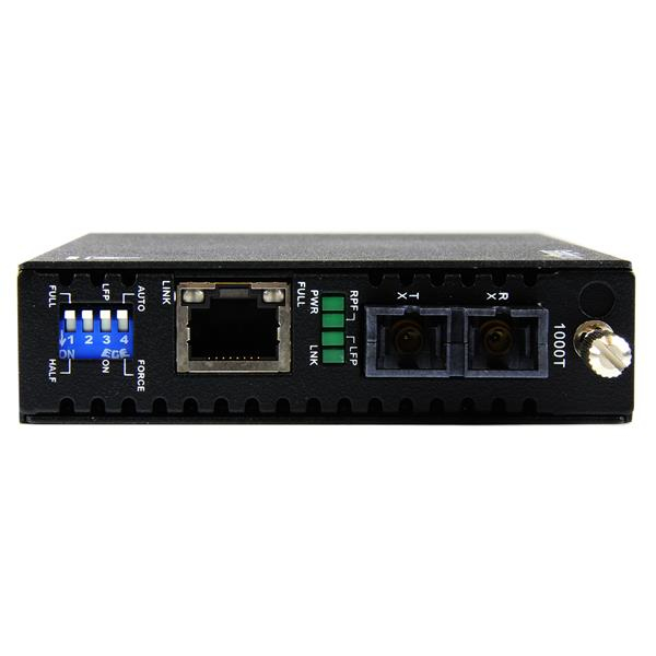 StarTech Gigabit Ethernet Multi Mode Fiber Media Converter SC 550m - 1000 Mbps - 2000 Mbit/s - Gigabit Ethernet - Full - Half - SC - Wired - 550 m - ET91000SC2