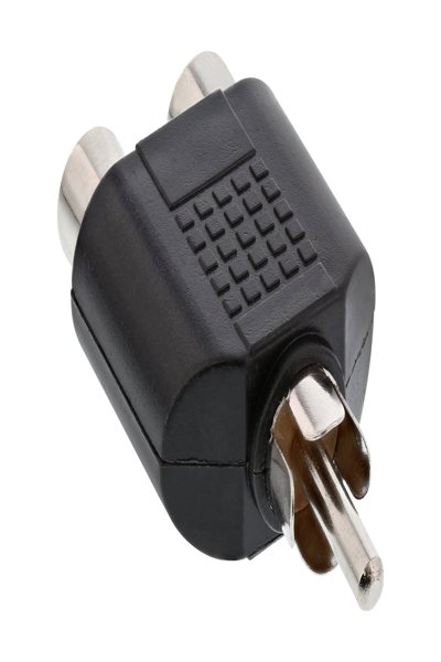 Adaptateur audio en ligne RCA mâle / 2x RCA femelle