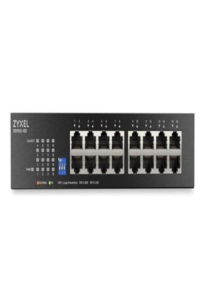 ZyXEL GS1100-16S Unmanaged Switch with DIP Selector - Switch - 1 Gbps