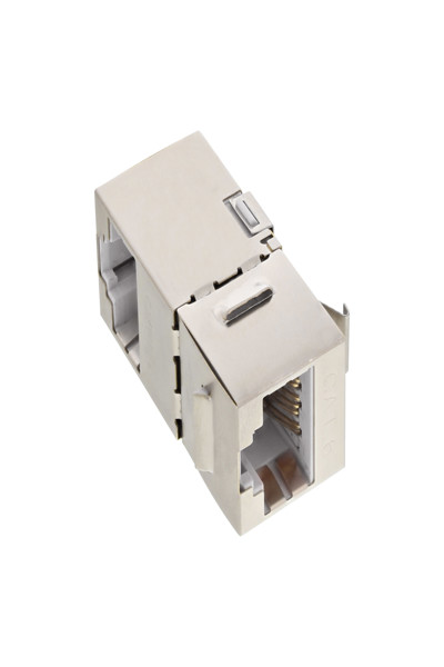 Module RJ45 en ligne F/F coudé à 90° SNAP-In Cat.6 STP