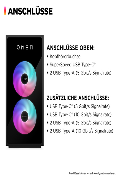 HP OMEN PC Core i7 2.1 GHz 32GB DDR5 1TB NVMe RTX 4000 - AM9L3EA
